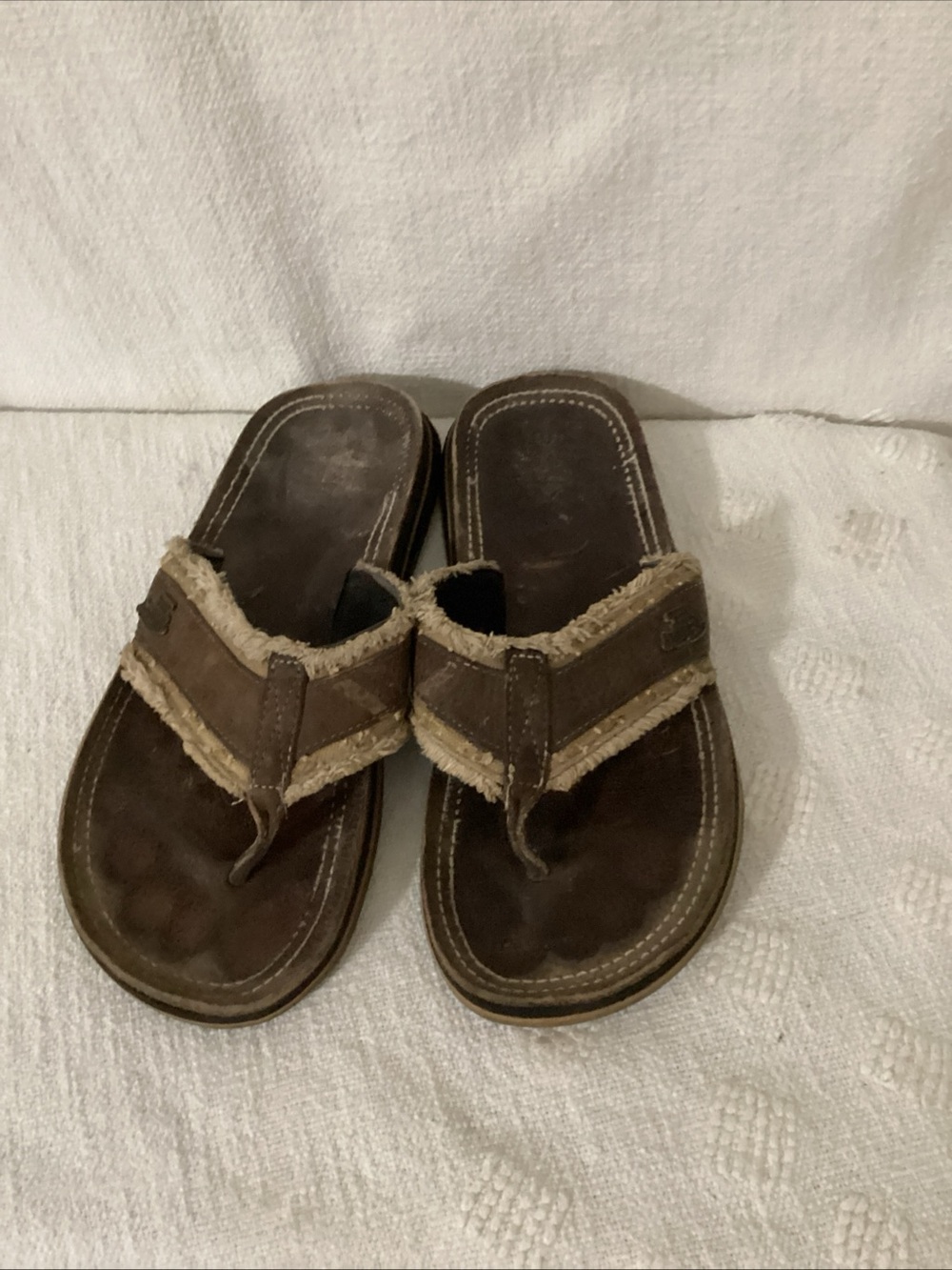 Justin Flip Flops Men’s Size 10 Brown Leather Sandals